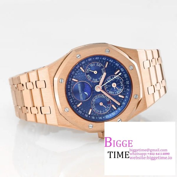 Royal Oak 41mm Complicated 26574 YG BBRF1:1 Best Edition Blue Dial on YG Bracelet A5134 - Image 2