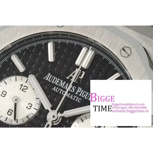 Royal Oak Chrono 26331 SS IPF 1:1 Best Edition Black/White Dial on SS Bracelet A7750 - Image 3