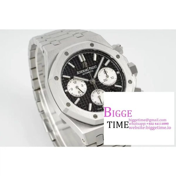 Royal Oak Chrono 26331 SS IPF 1:1 Best Edition Black/White Dial on SS Bracelet A7750 - Image 5