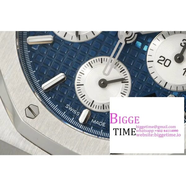 Royal Oak Chrono 26331 SS IPF 1:1 Best Edition Blue/White Dial on SS Bracelet A7750 - Image 4