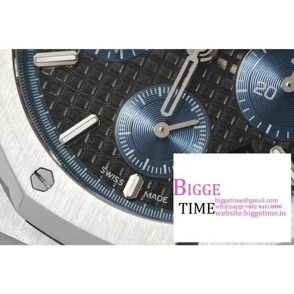 Royal Oak Chrono 26331 SS IPF 1:1 Best Edition Gray/Blue Dial on SS Bracelet A7750 - Image 5