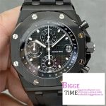 Royal Oak Offshore 42mm Black Ceramic APF 1:1 Best Edition Black Textured Dial on SS Bracelet A4404