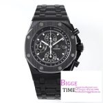 Royal Oak Offshore 42mm Black Ceramic APF 1:1 Best Edition Black Textured Dial on SS Bracelet A4404