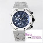 Royal Oak Offshore 42mm Blue/White Dial APF 1:1 Best Edition on SS Bracelet A3126
