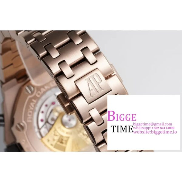 Royal Oak Offshore 42mm RG Brown Dial APF 1:1 Best Edition on RG Bracelet A3126 - Image 9