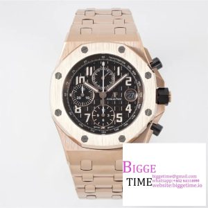 Royal Oak Offshore 42mm RG Brown Dial APF 1:1 Best Edition on RG Bracelet A3126