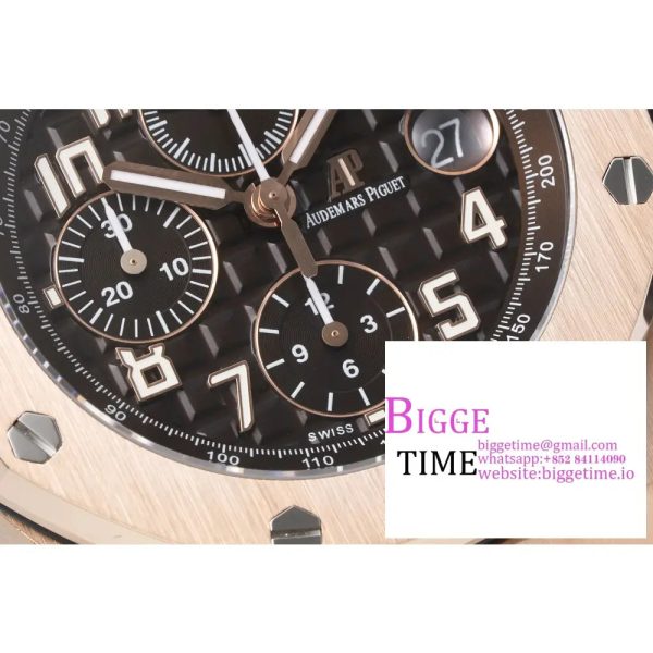 Royal Oak Offshore 42mm RG Brown Dial APF 1:1 Best Edition on RG Bracelet A3126 - Image 5