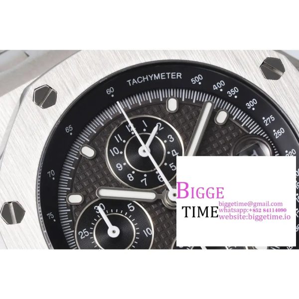 Royal Oak Offshore 42mm SS APF 1:1 Best Edition Gray Dial on SS Bracelet A4404 - Image 5