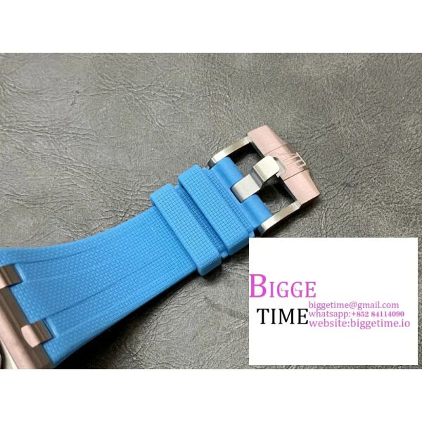 Royal Oak Offshore 42mm SS APF 1:1 Best Edition Light Blue Dial on Light Blue Rubber Strap A4404 - Image 7