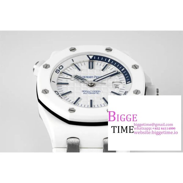 Royal Oak Offshore Diver 15707 White Ceramic APSF 1:1 Best Edition SA3120 - Image 4