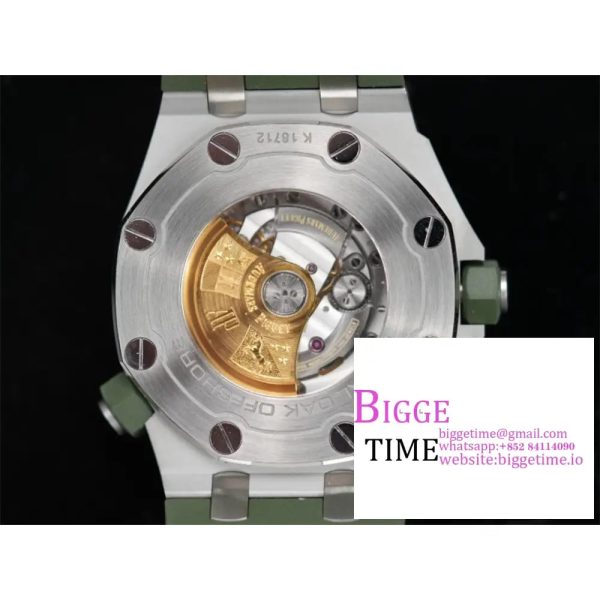 Royal Oak Offshore Diver 15710 APSF 1:1 Best Edition Green Checkered Dial on Green Rubber Strap A3120 - Image 8