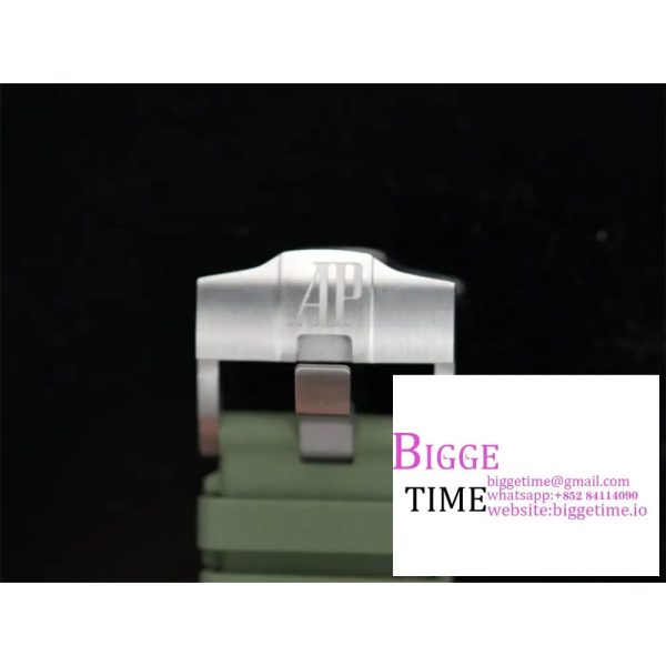 Royal Oak Offshore Diver 15710 APSF 1:1 Best Edition Green Checkered Dial on Green Rubber Strap A3120 - Image 7