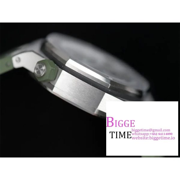 Royal Oak Offshore Diver 15710 APSF 1:1 Best Edition Green Checkered Dial on Green Rubber Strap A3120 - Image 2