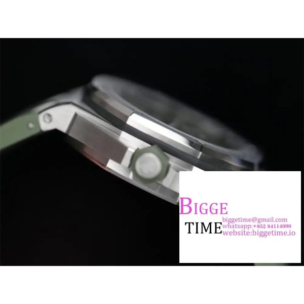 Royal Oak Offshore Diver 15710 APSF 1:1 Best Edition Green Checkered Dial on Green Rubber Strap A3120 - Image 4