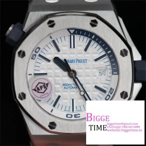 Royal Oak Offshore Diver 15710 APSF 1:1 Best Edition White Checkered Dial on White Rubber Strap A3120