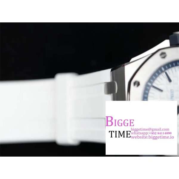 Royal Oak Offshore Diver 15710 APSF 1:1 Best Edition White Checkered Dial on White Rubber Strap A3120 - Image 3