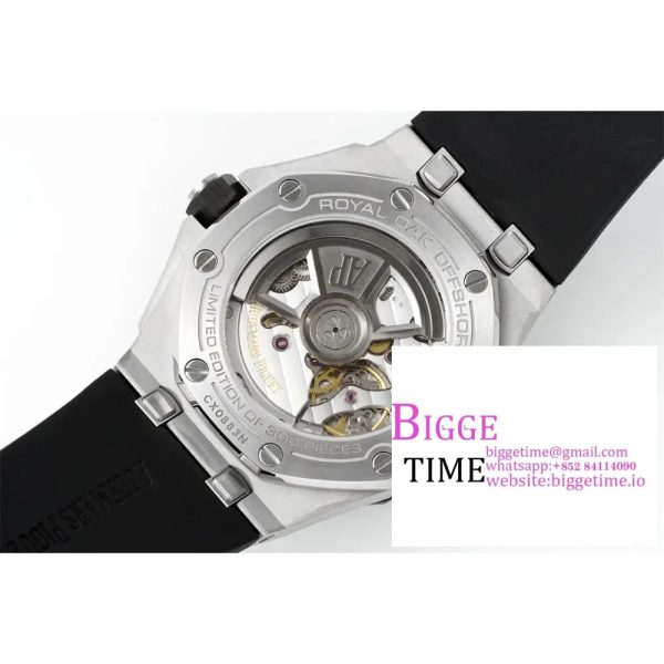 Royal Oak Offshore Diver 15720 SS APSF 1:1 Best Edition Black Dial Ceramic Bezel on Black Rubber Strap A4308 - Image 9