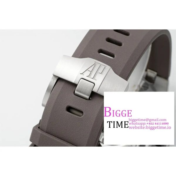 Royal Oak Offshore Diver 15720 SS APSF 1:1 Best Edition Gray Dial on Gray Rubber Strap A4308 - Image 2