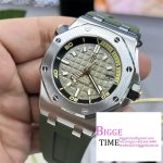 Royal Oak Offshore Diver 15720 ZF 1:1 Best Edition Green Dial on Green Rubber Strap A4308