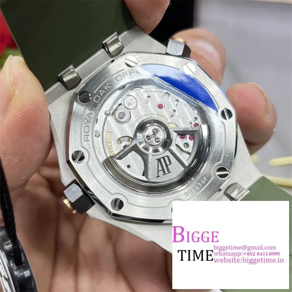Royal Oak Offshore Diver 15720 ZF 1:1 Best Edition Green Dial on Green Rubber Strap A4308 - Image 8