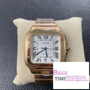 Santos 40mm RG White Dial RG Bracelet AF MY9015
