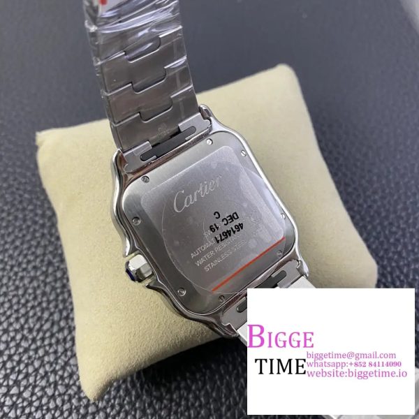 Santos 40mm White Dial SS Bracelet AF MY9015 - Image 7