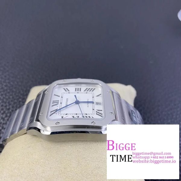 Santos 40mm White Dial SS Bracelet AF MY9015 - Image 2