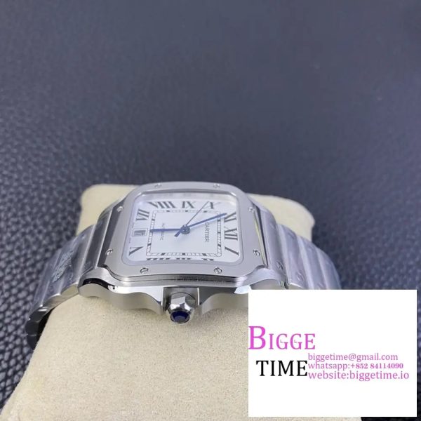Santos 40mm White Dial SS Bracelet AF MY9015 - Image 3