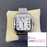Santos 40mm White Dial SS Bracelet AF MY9015