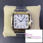 Santos  40mm YG Bezel White Dial YG/SS Bracelet AF MY9015