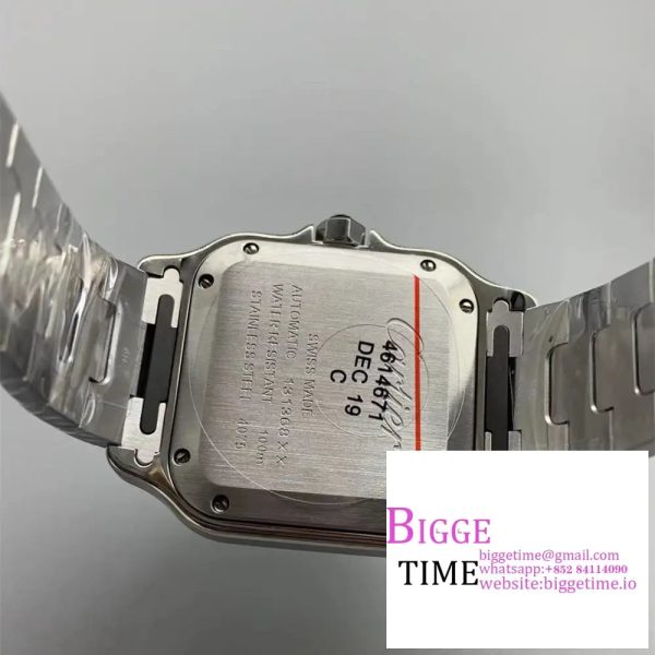 Santos de Cartier 35mm SS AF 1:1 Best Edition White Dial on SS Bracelet MIYOTA 9015 - Image 7