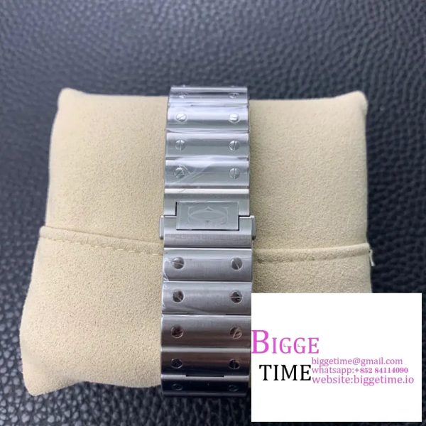 Santos de Cartier 40mm SS AF 1:1 Best Edition Blue Dial on SS SmartLinks Bracelet MIYOTA 9015 - Image 6