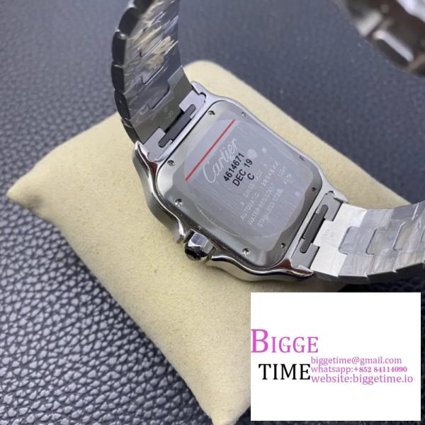 Santos de Cartier 40mm SS AF 1:1 Best Edition Gray Dial on SS SmartLinks Bracelet MIYOTA 9015 - Image 8