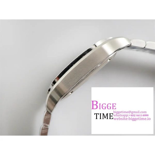 Santos Medium 35mm Diamond Bezel White Dial SS Bracelet BVF MY9015 - Image 6