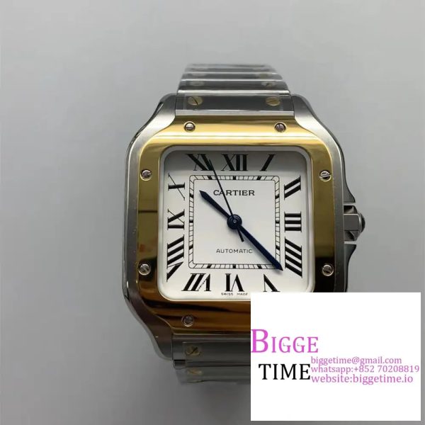 Santos Medium 35mm YG White Dial SS Bracelet BVF MY9015