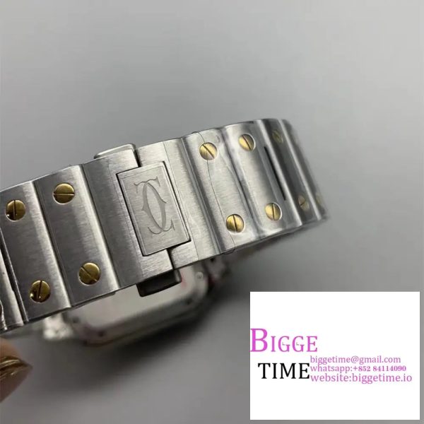 Santos Medium 35mm YG White Dial SS Bracelet BVF MY9015 - Image 7