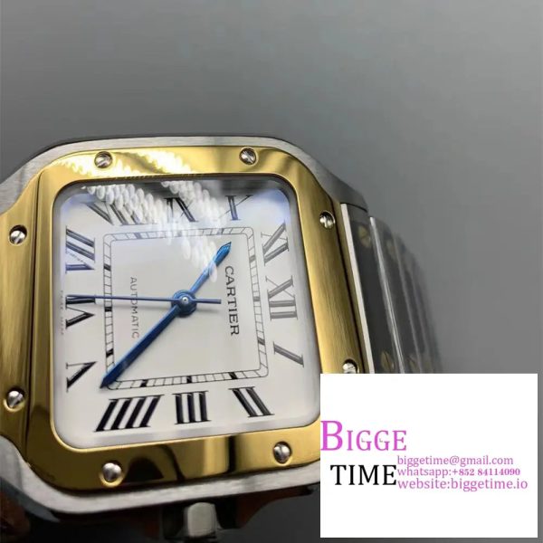 Santos Medium 35mm YG White Dial SS Bracelet BVF MY9015 - Image 2
