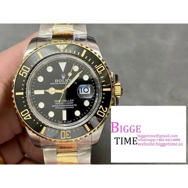 Sea-Dweller 43mm Two Tone SS/YG 126603 CSF Best Edition Black Dial on SS/YG Bracelet VR3235 - Image 4