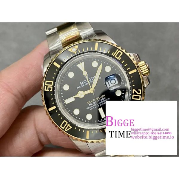 Sea-Dweller 43mm Two Tone SS/YG 126603 CSF Best Edition Black Dial on SS/YG Bracelet VR3235 - Image 3