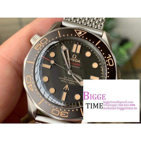 Seamaster 300 "No Time to Die" Limited Edition ORF 1:1 Best Edition on SS Mesh Bracelet A8806 - Image 5
