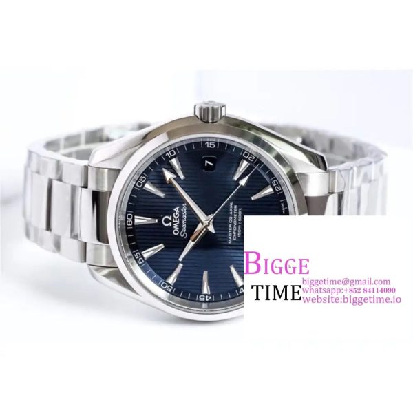 Seamaster 41mm AQUA TERRA 150M Blue Textured Dial SS Bracelet VSF A8500 - Image 2