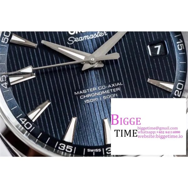 Seamaster 41mm AQUA TERRA 150M Blue Textured Dial SS Bracelet VSF A8500 - Image 5