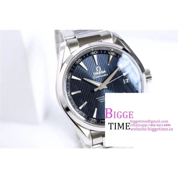 Seamaster 41mm AQUA TERRA 150M Blue Textured Dial SS Bracelet VSF A8500 - Image 6