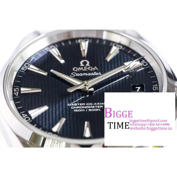 Seamaster 41mm AQUA TERRA 150M Blue Textured Dial SS Bracelet VSF A8500 - Image 7