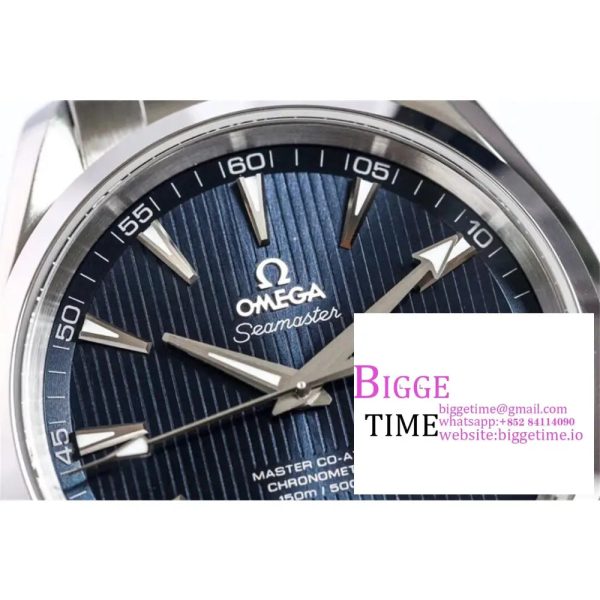 Seamaster 41mm AQUA TERRA 150M Blue Textured Dial SS Bracelet VSF A8500 - Image 4