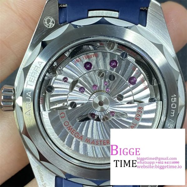 Seamaster 43mm AQUA TERRA 150M Worldtimer Blue Dial Blue Rubber Strap VSF A8938 - Image 9