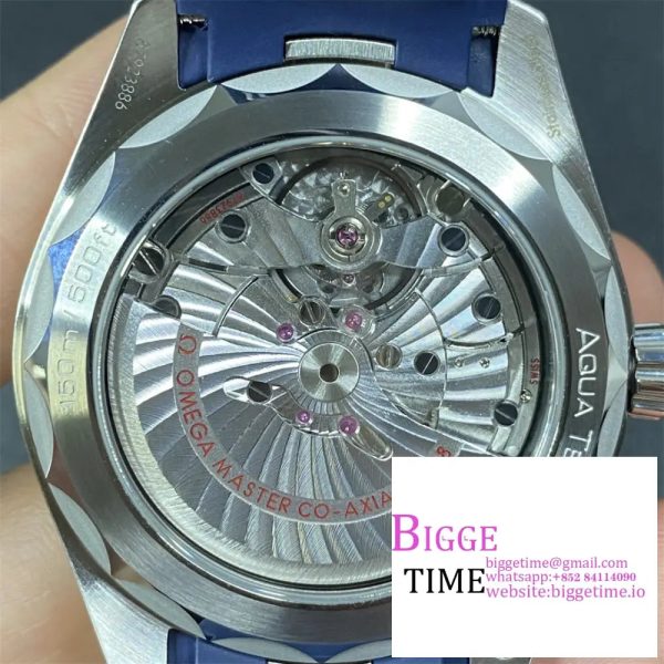Seamaster 43mm AQUA TERRA 150M Worldtimer Blue Dial Blue Rubber Strap VSF A8938 - Image 8