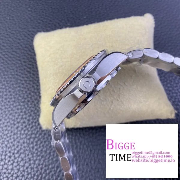 Seamaster 6000M Ultra Deep SS VSF 1:1 Best Edition Brown Dial Orange Bezel on SS Bracelet A8912 - Image 6