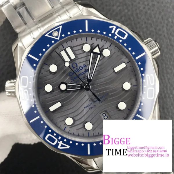 Seamaster Diver 2018 300M VSF Best Edition Blue Ceramic Gray Dial on SS Bracelet A8800 - Image 2
