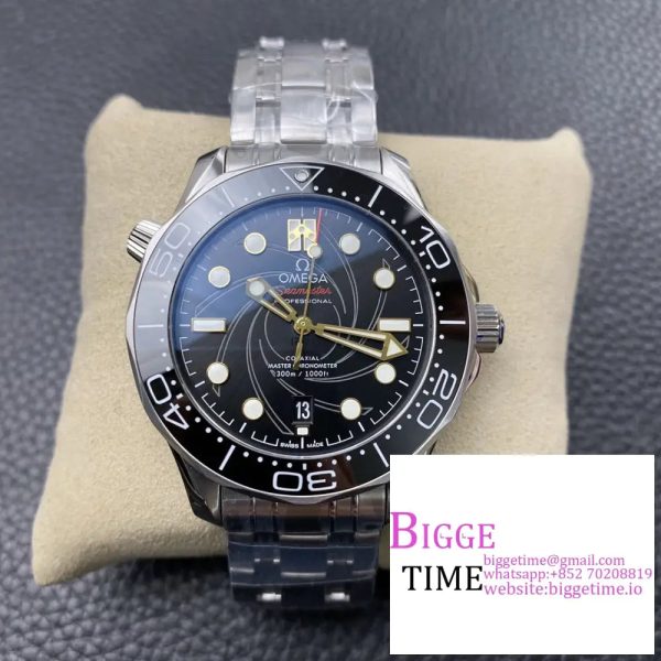Seamaster Diver 300M 007 James Bond 42mm Ceramic Black Dial SS Bracelet VSF A8800